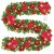 Guirnalda de Navidad, 2.7m Guirnalda Navideña con 50 LED Luces, Guirnalda de Navidad con 8 Modos de Iluminación, Guirnalda Navideña para Escaleras, Puerta, Arco, Hogar, Exterior, Decoración (Rojo)